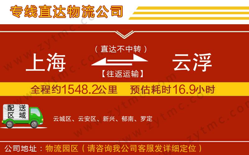 上海到云浮物流專線