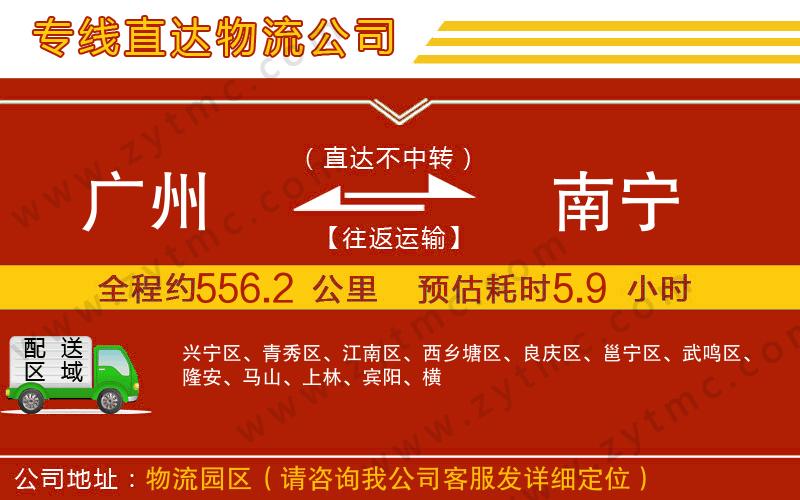 廣州到南寧物流專(zhuān)線