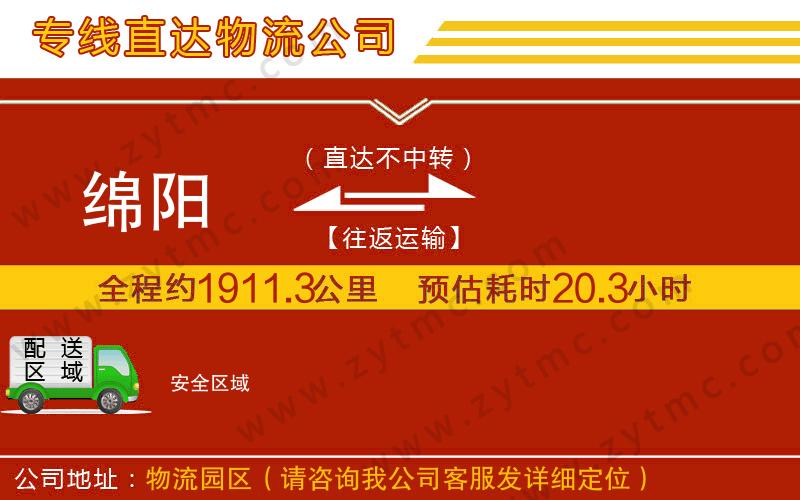 綿陽到安物流專線