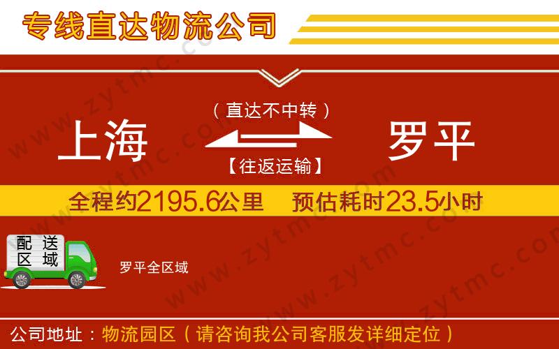 上海到羅平物流專線